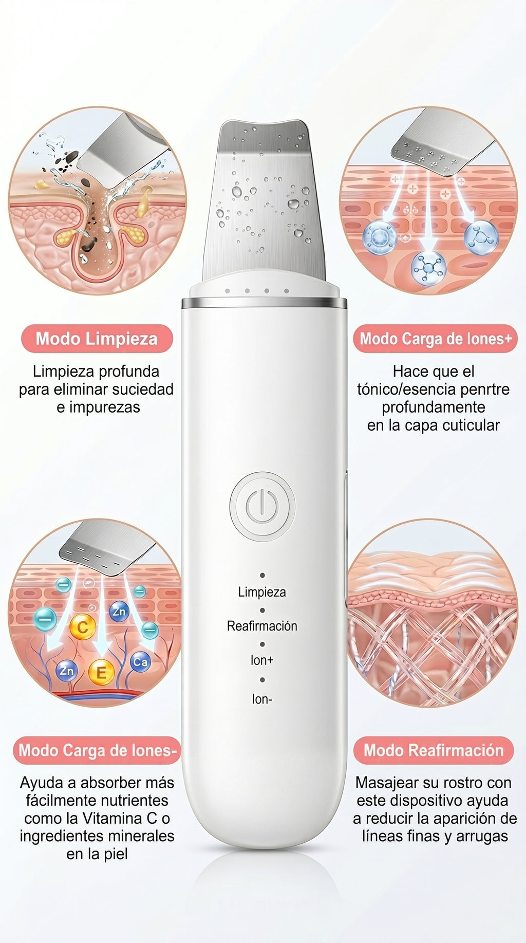Removedor Ultrasónico de Puntos Negros – Limpieza Facial Profunda