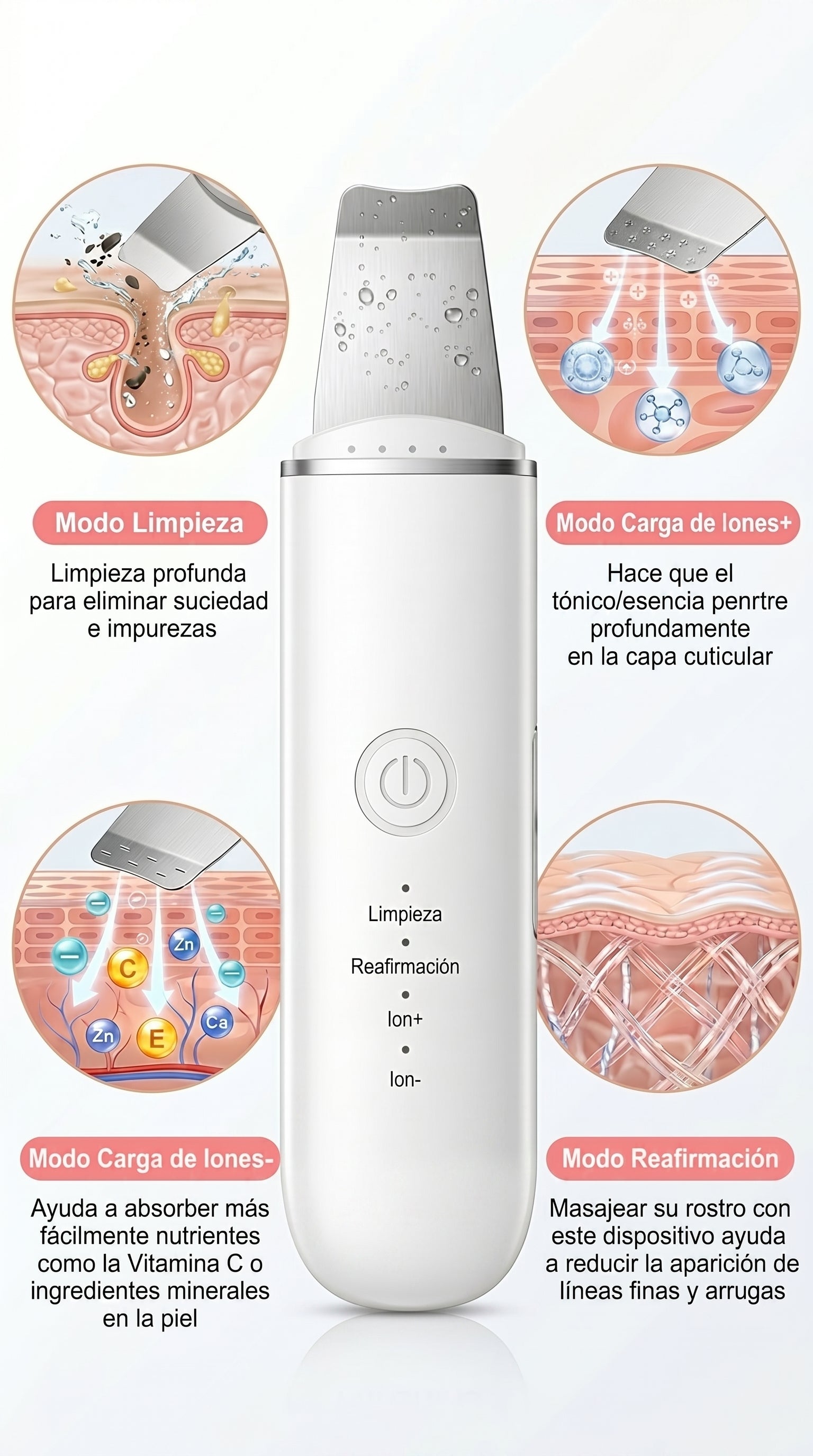 Removedor Ultrasónico de Puntos Negros – Limpieza Facial Profunda