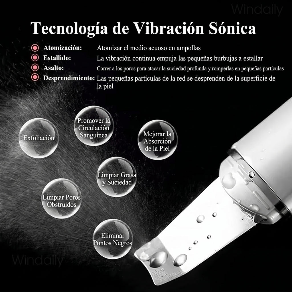 Removedor Ultrasónico de Puntos Negros – Limpieza Facial Profunda